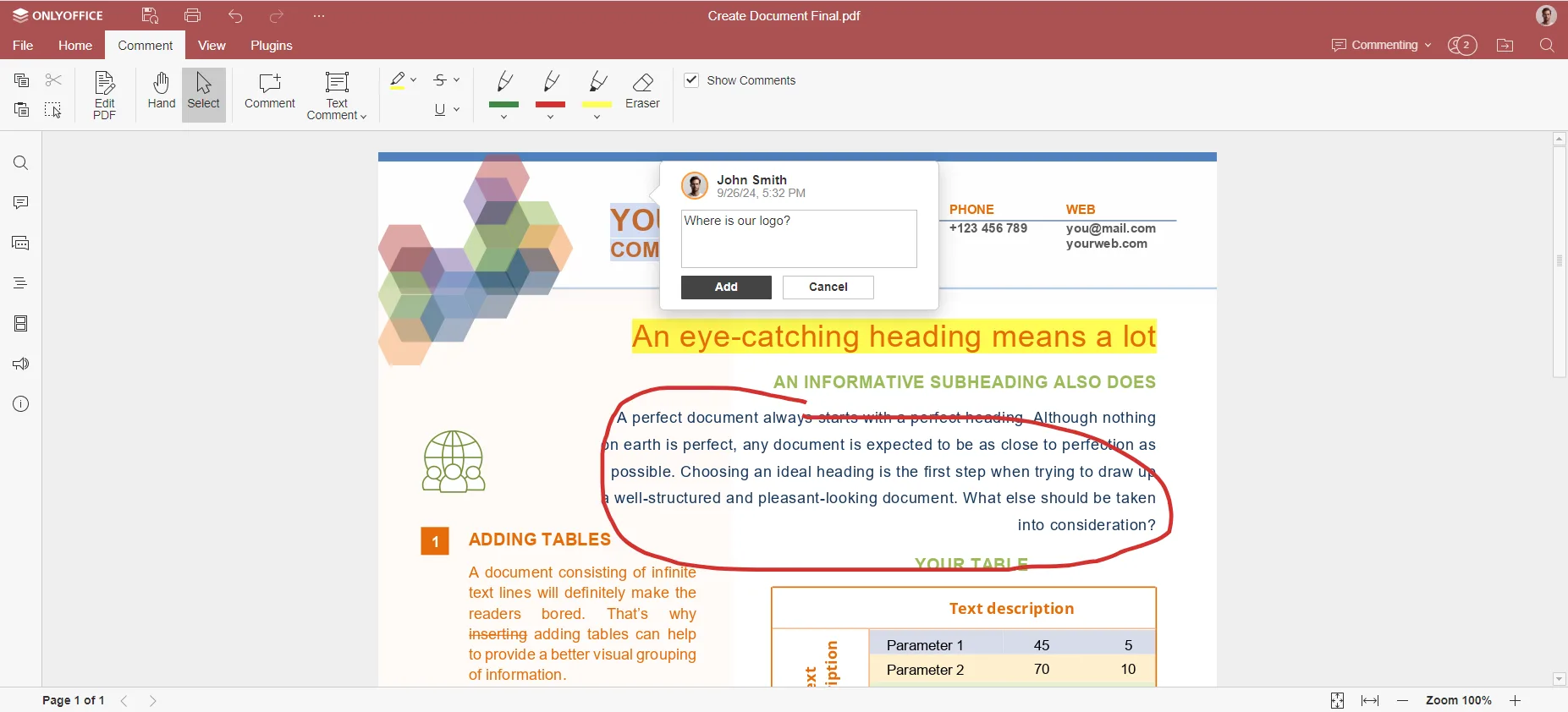 Edição colaborativa de PDF no ONLYOFFICE 101: tudo o que você precisa saber 2 Tela inicial do ONLYOFFICE mostrando opções para criar documentos, planilhas, apresentações e formulários PDF, com integração de serviços em nuvem como Nextcloud e ownCloud.