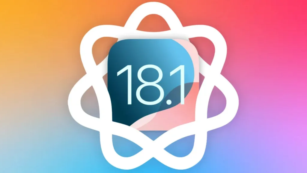 Imagem com a logomarca do Apple Intelligence atrelada ao iOS 18.1