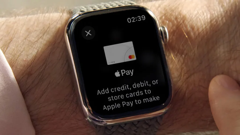 Imagem de Apple Watch com Wallet