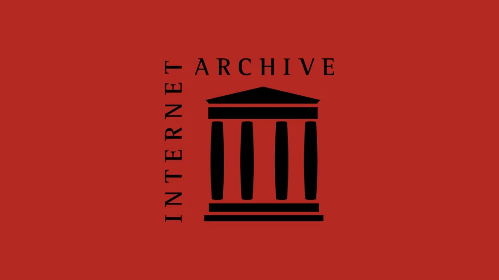 Imagem com a logomarca do Internet Archive