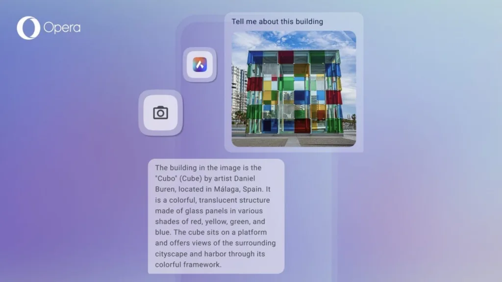 Imagem de novo recurso de Ia do Opera para Android