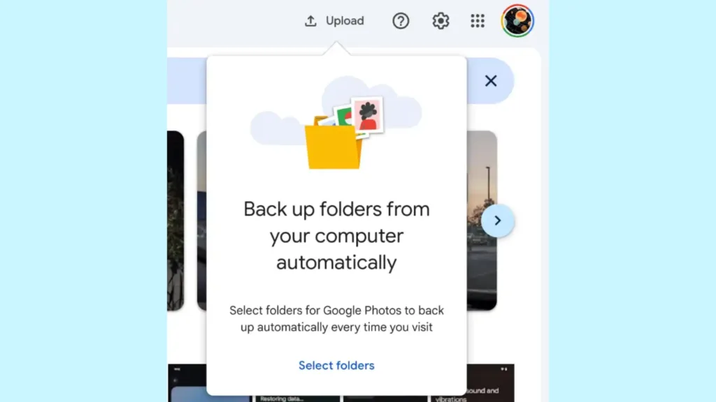 Imagem de backup automático do Google Photos