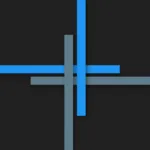 Ilustração abstrata com linhas azuis e cinzas sobre um fundo escuro, representando elementos visuais minimalistas do sistema antiX Linux.