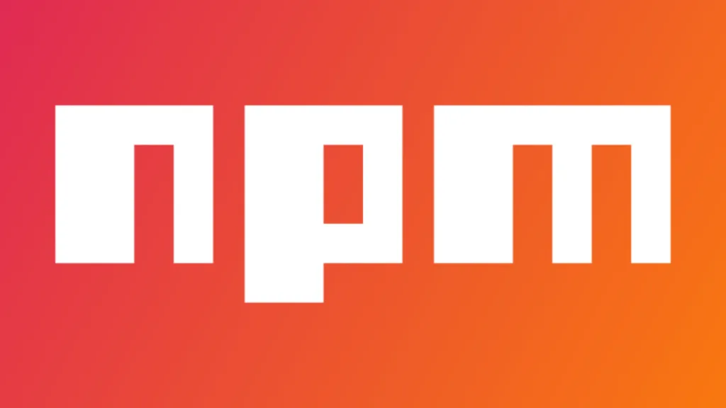 Imagem com a logomarca npm