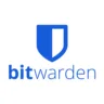 Logotipo do Bitwarden em azul, com um escudo estilizado ao lado do nome 'bitwarden' em letras minúsculas