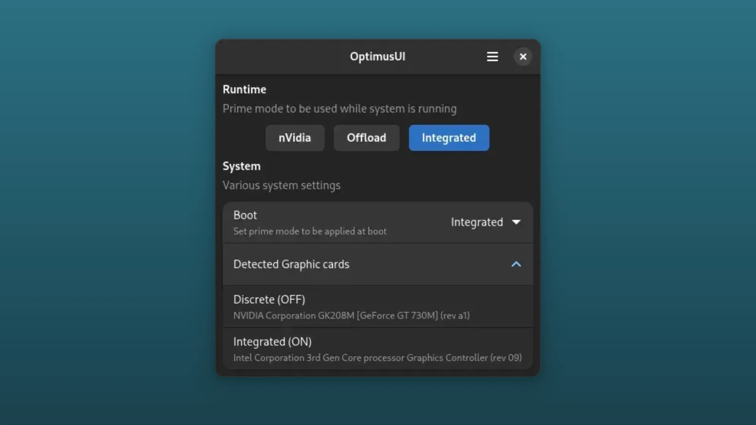 Instale o OptimusUI no Ubuntu, Fedora, Debian e outras distribuições Linux com Flatpak 2 Imagem com a interface do OptimusUI