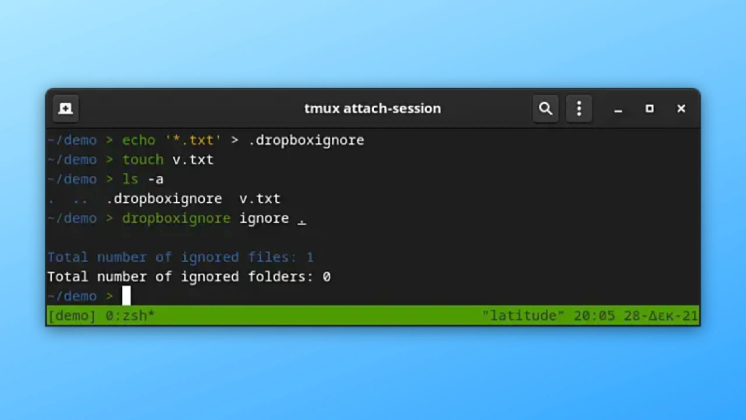 Instale o dropboxignore no Ubuntu, Fedora, Debian e outras distribuições Linux com Flatpak 2 Imagem com a interface do dropboxignore