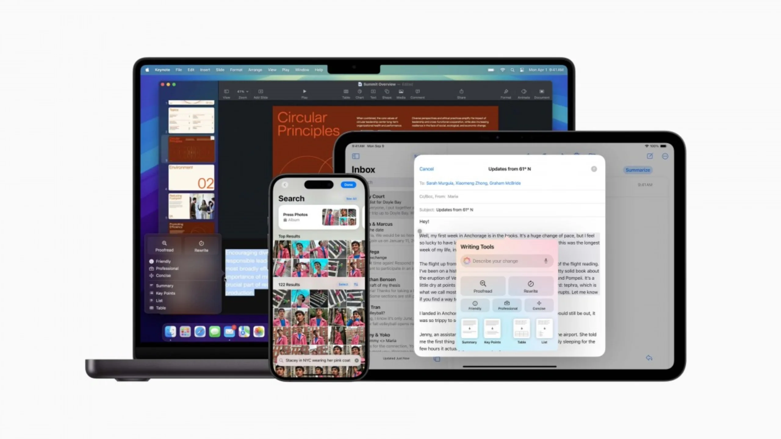 Apple Intelligence: expansão do suporte linguístico 2 Imagem de produtos Apple