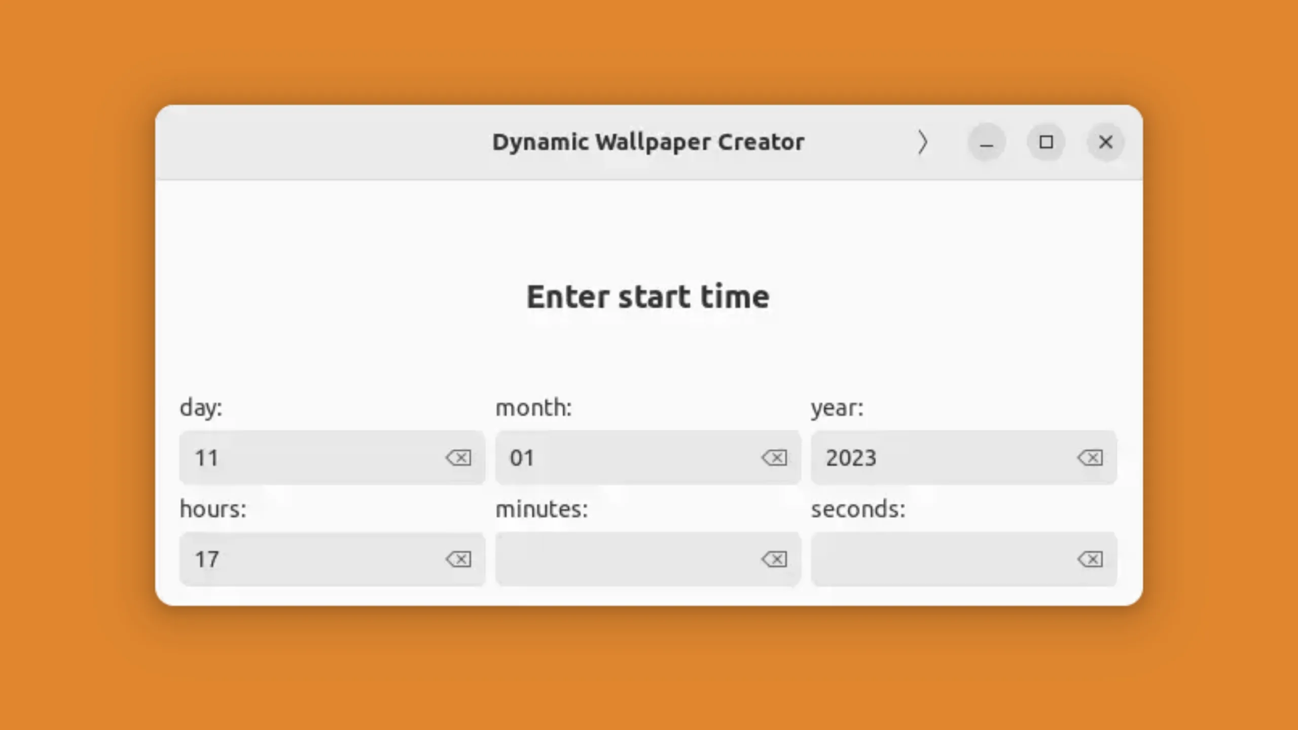 Instale o Dynamic Wallpaper Creator no Ubuntu, Fedora, Debian e outras distribuições Linux com Flatpak 2 Imagem com a interface do Dynamic Wallpaper