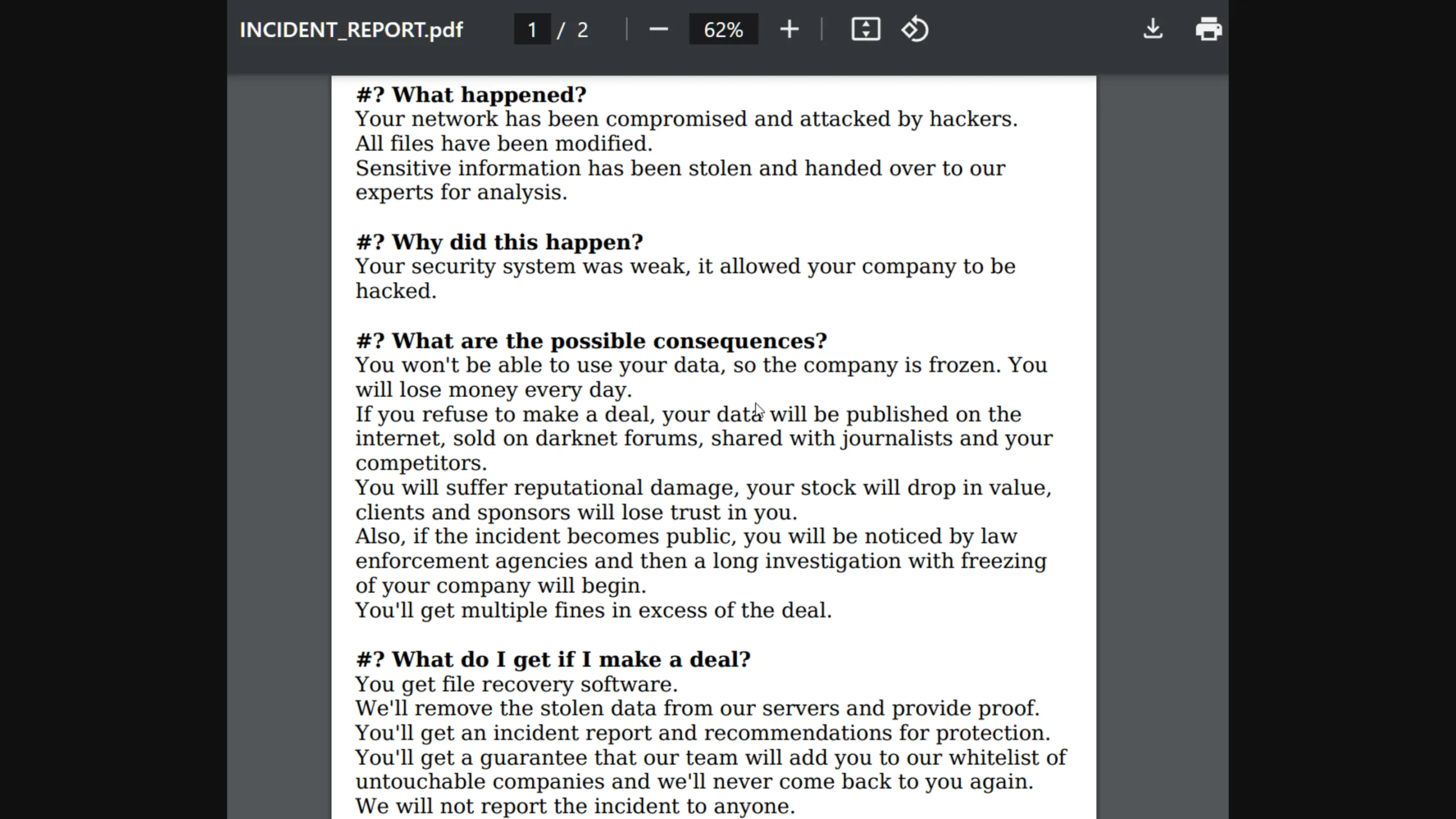 Ymir ransomware se associa ao RustyStealer em ataques cibernéticos 2 Nota de resgate de Ymir