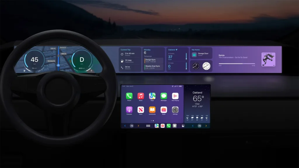 CarPlay em veículo Audi