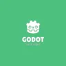 Imagem com a logomarca do Godot