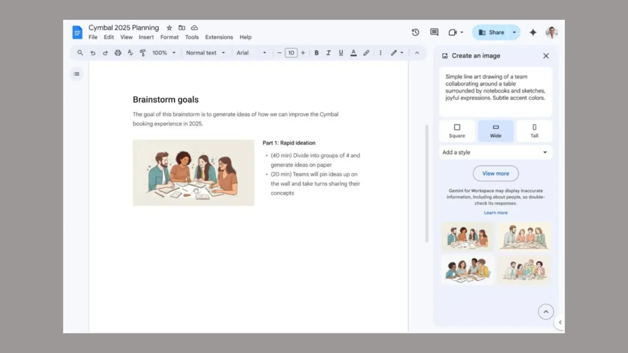 Google Docs agora permite criar imagens com Gemini 2 Google Docs gerando imagem com Gemini