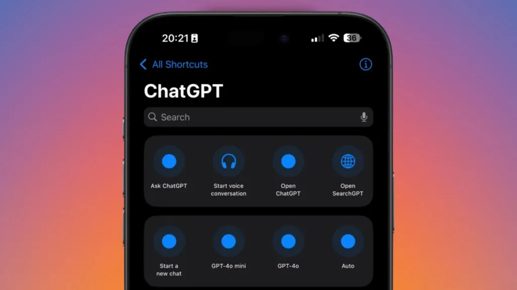 Atalho SearchGPT iOS