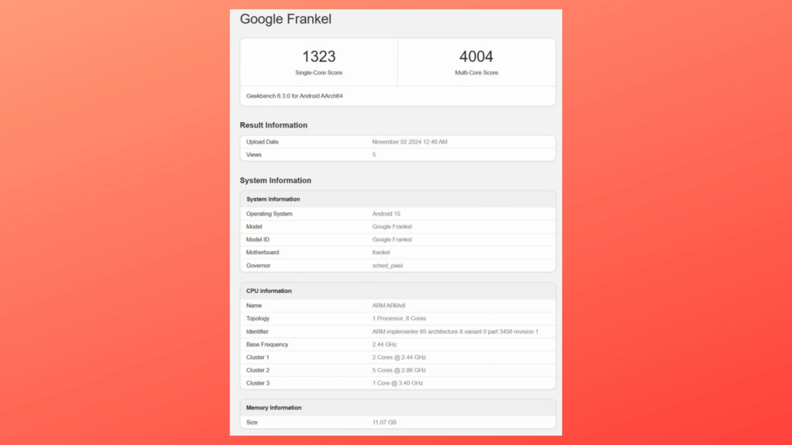 Dispositivo codinome "Google Frankel" sugere detalhes do futuro Tensor G5 2 Vazamento do Google Tensor