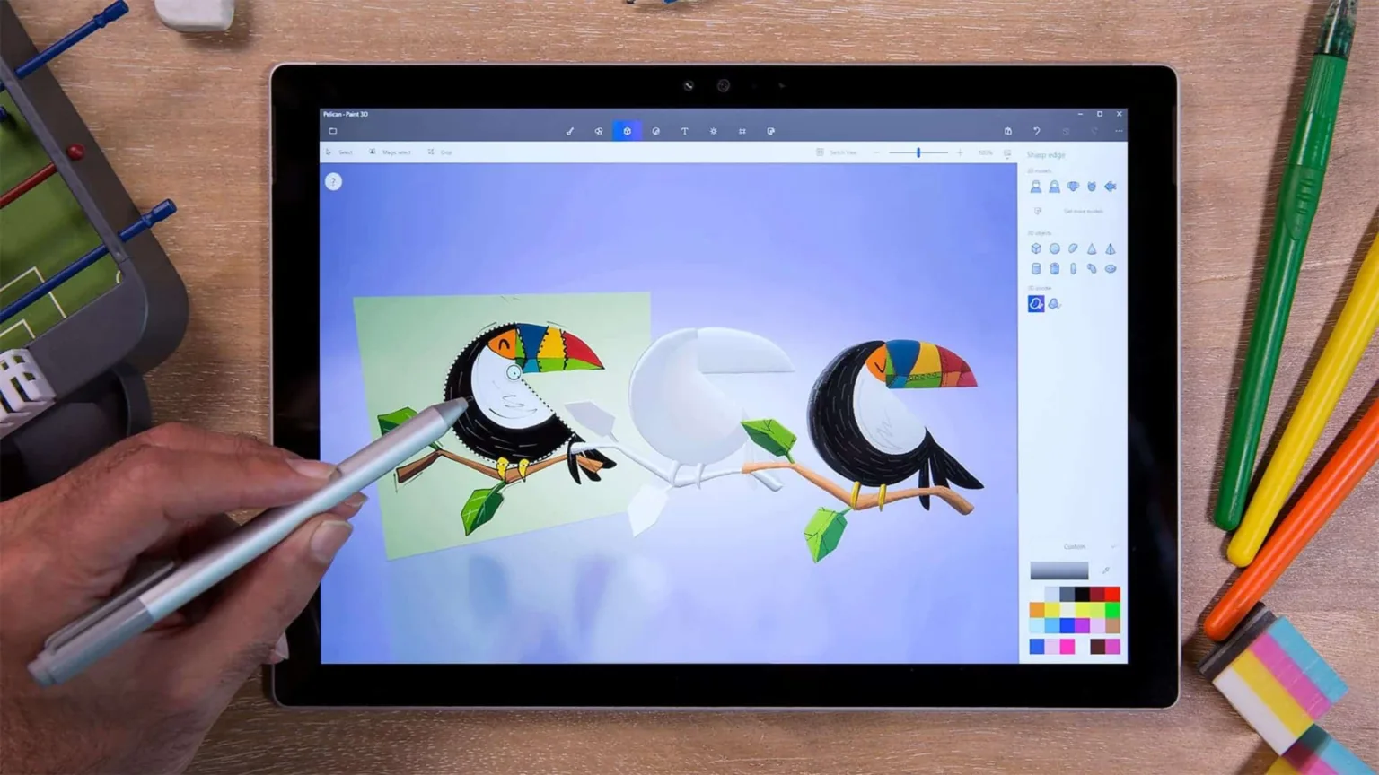 Imagem de interface do Paint 3D
