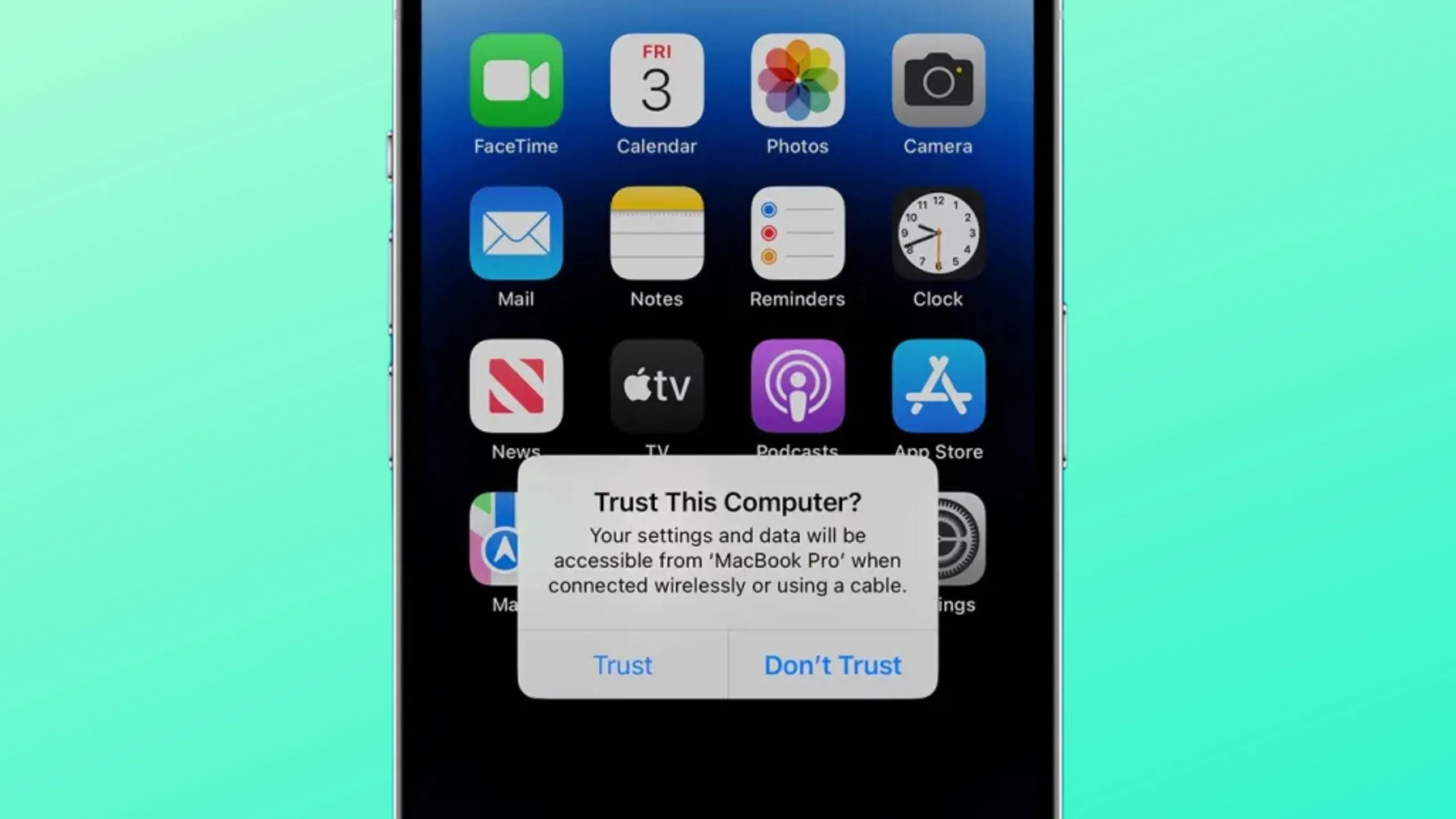 iOS 18.2 permite autenticação com Face ID para confiar em novos computadores 2 Imagem de iPhone com verificação Face ID