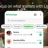 Listas personalizadas de chats do WhatsApp