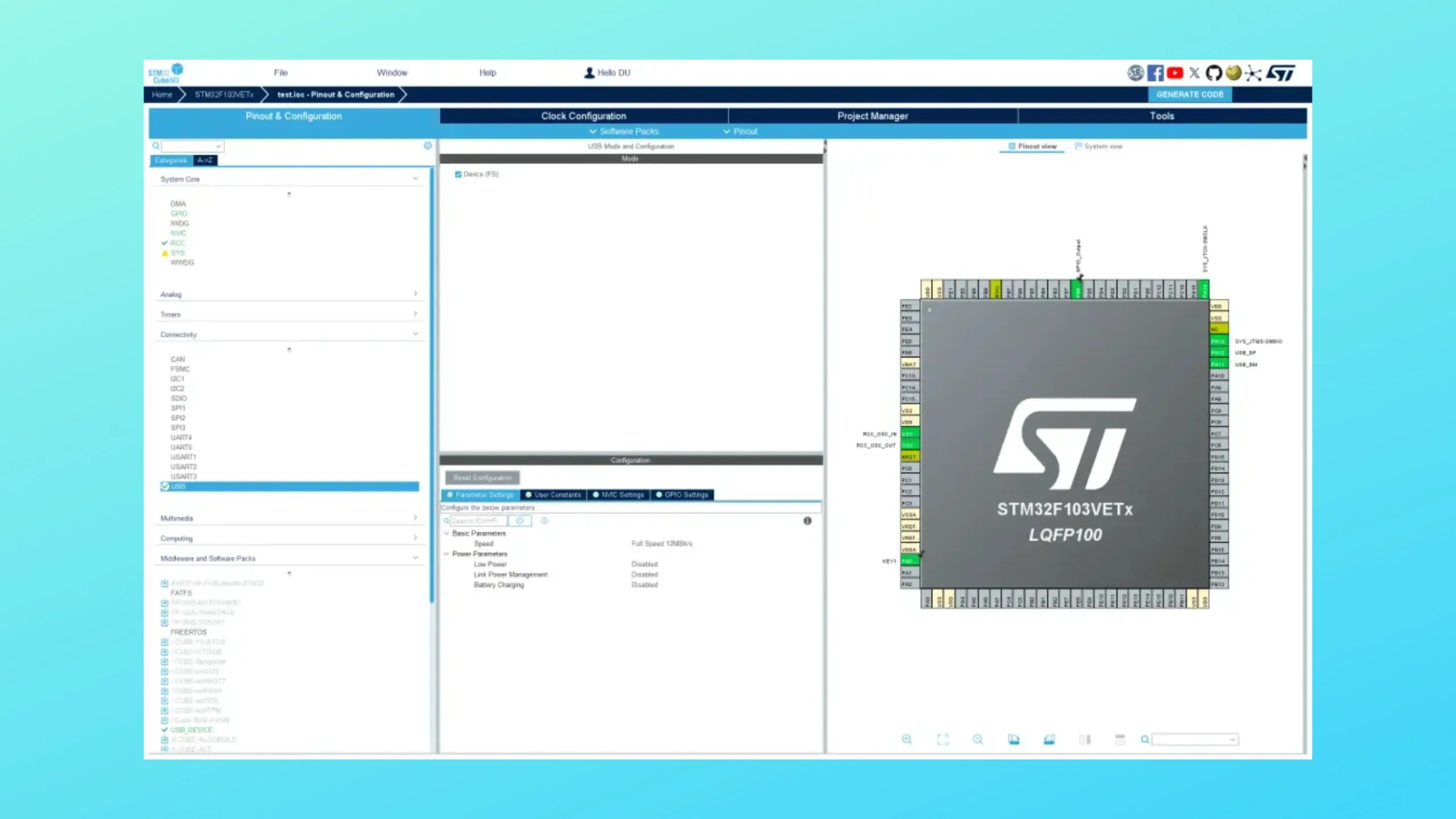 Instale o STM32CubeMX no Ubuntu, Fedora, Debian e outras distribuições Linux com Flatpak 2 Imagem com a interface do STM32CubeMX
