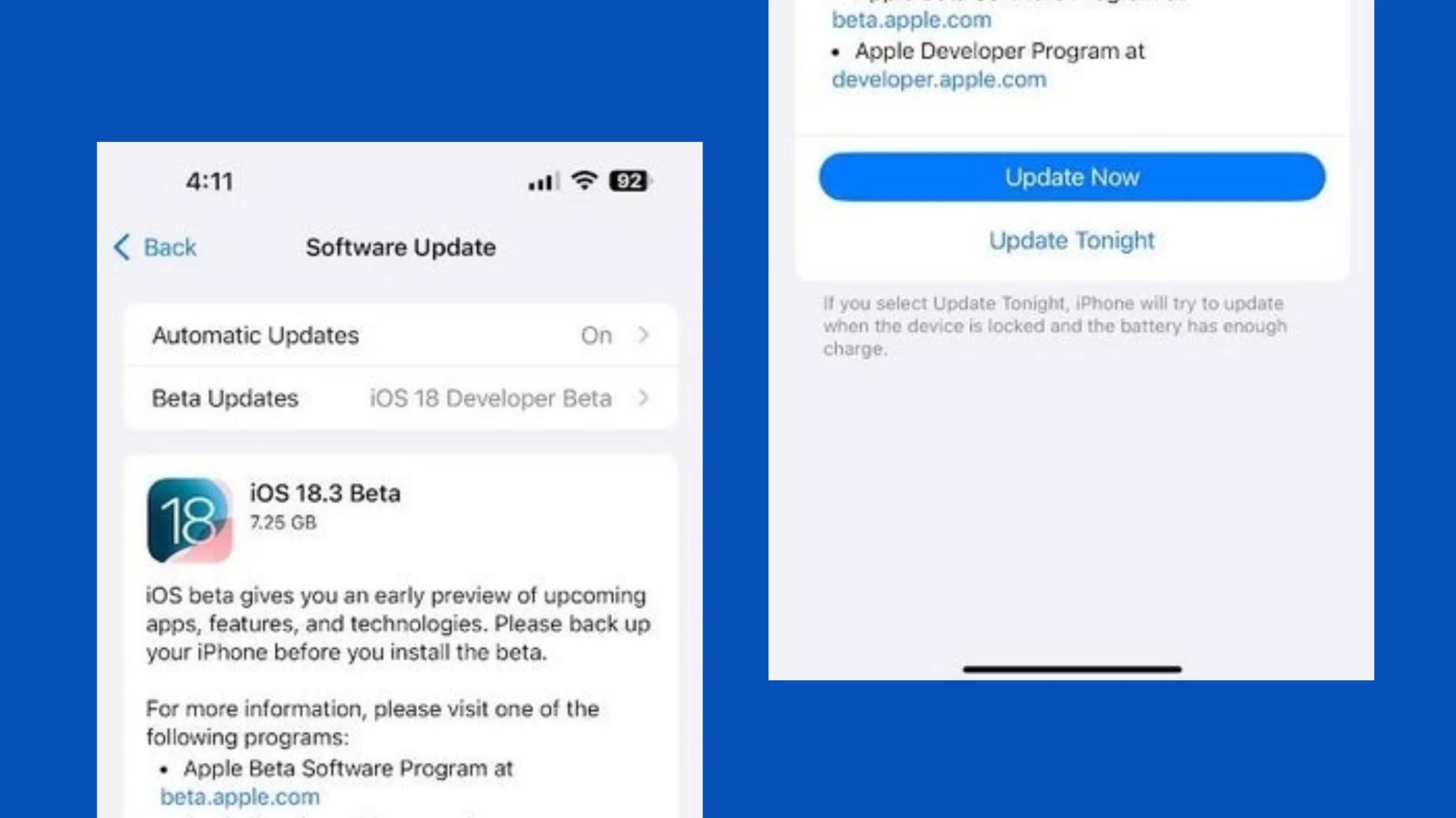 Apple lança iOS 18.3 beta 1 para desenvolvedores 2 Atualização iOS 18