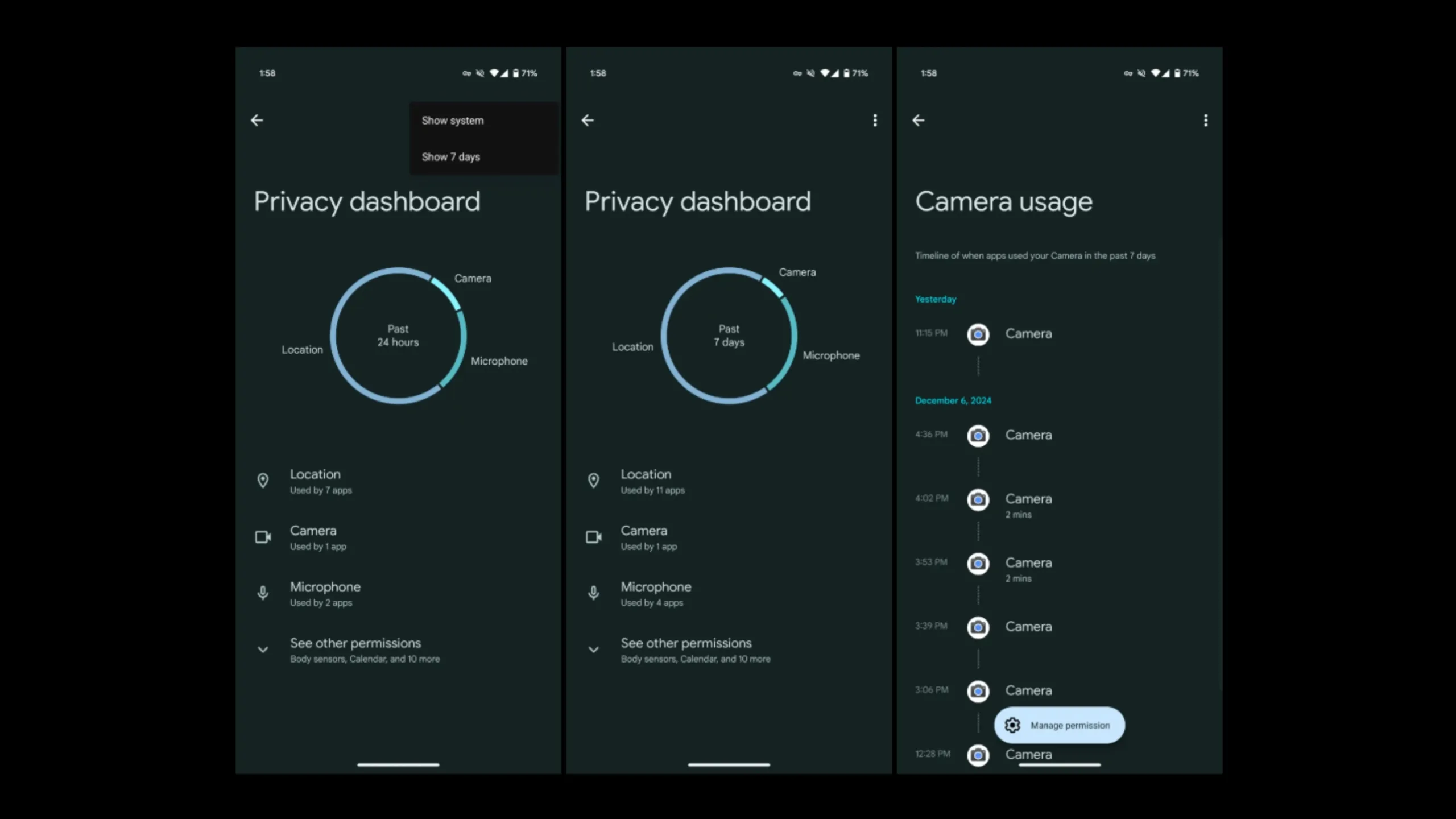 Nova função no painel de privacidade do Android mostra histórico de 7 dias 2 Privacidade no Android
