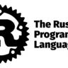 Logotipo da linguagem de programação Rust, representando uma engrenagem com a letra R no centro, destacando a identidade visual da linguagem voltada para desempenho e segurança.