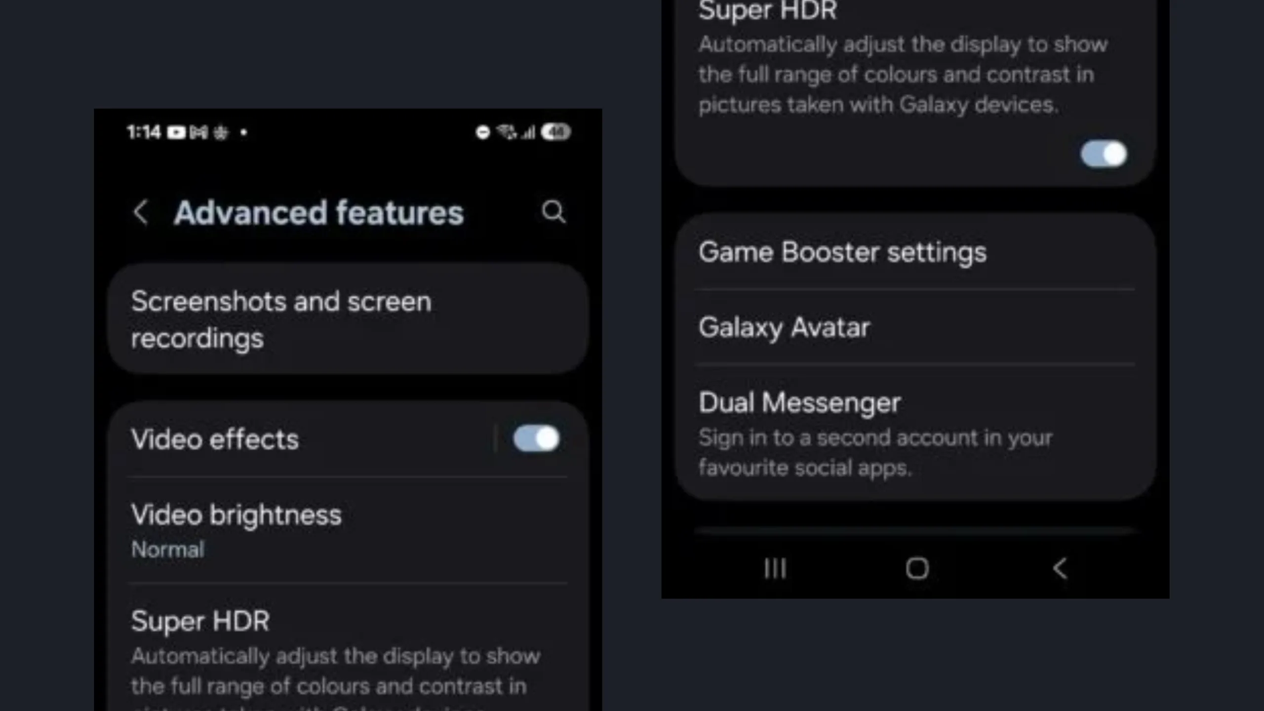 One UI 7.0 permite desativar o Super HDR em todo o sistema 2 One UI 7 Super HDR