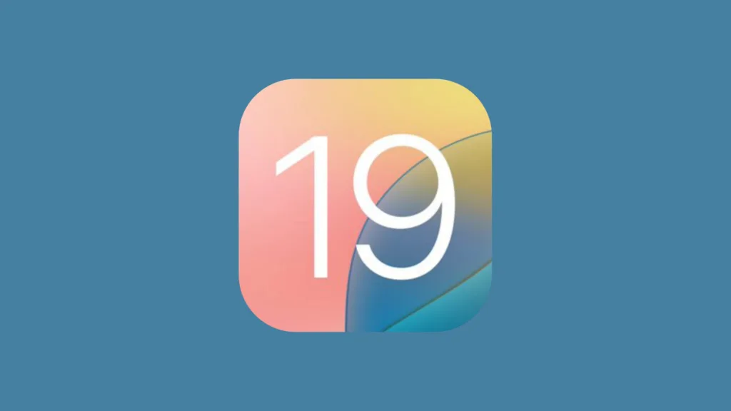 Imagem com a logomarca do iOS 19