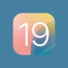 Imagem com a logomarca do iOS 19