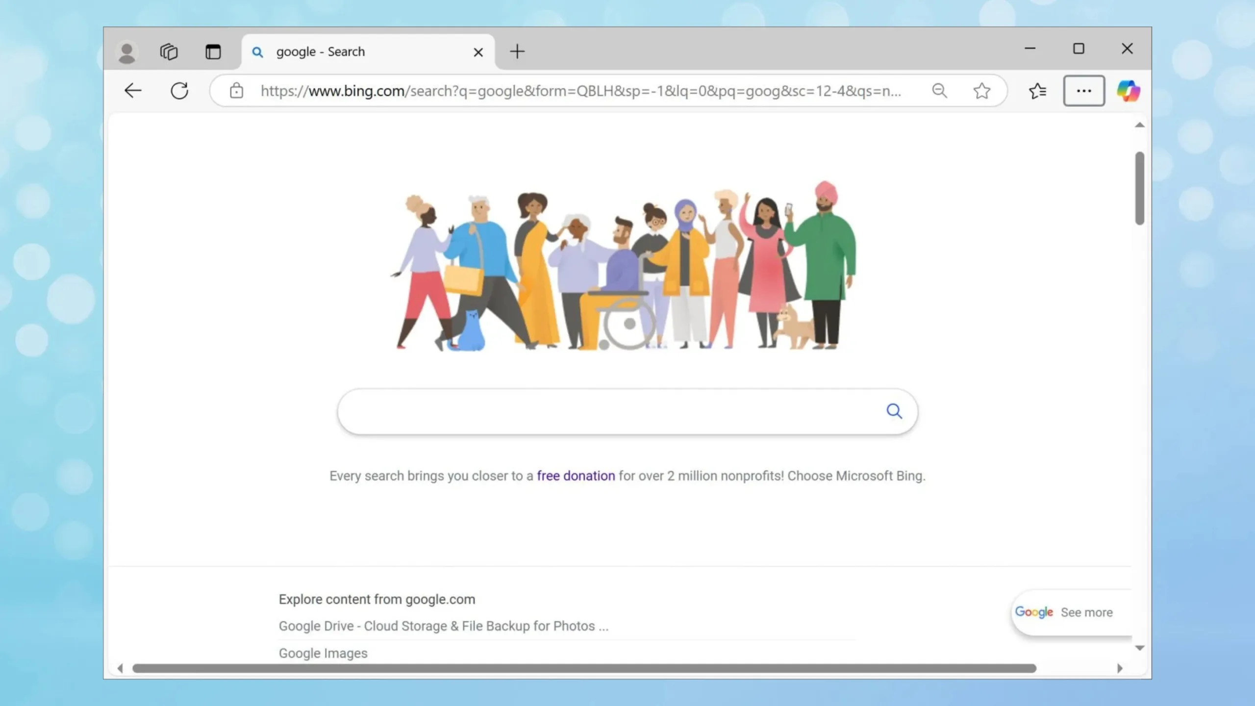 Microsoft Bing confunde usuários ao imitar visual do Google 2 Imagem da interface Bing imitando o Google