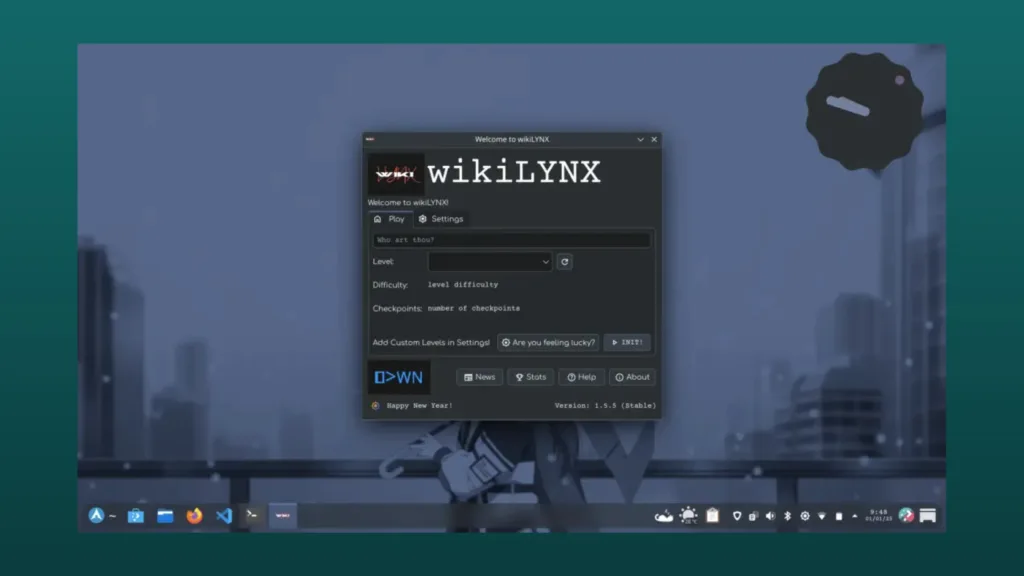 Imagem com a interface do wikiLYNX