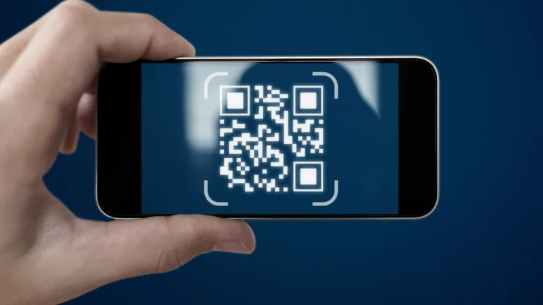 Código QR em celular