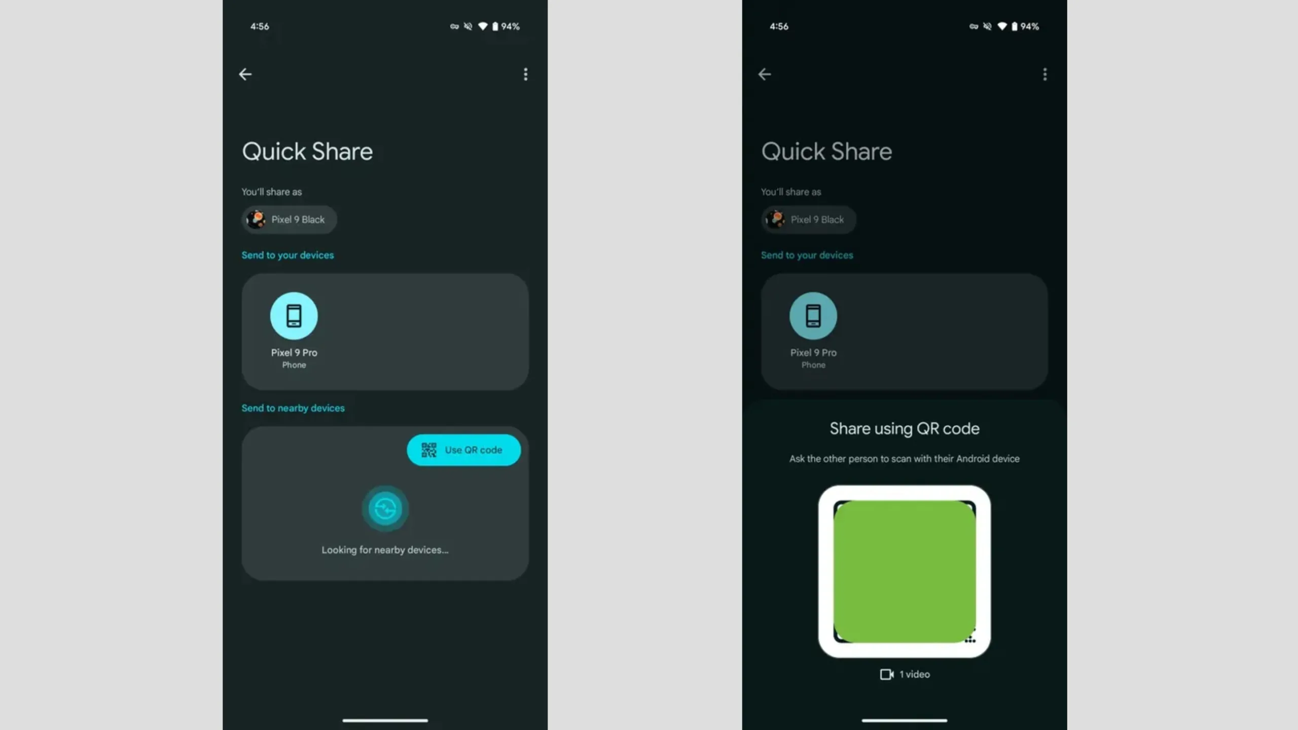 Compartilhamento com código QR no Quick Share facilita envio de arquivos 2 Novos recursos Quick Share