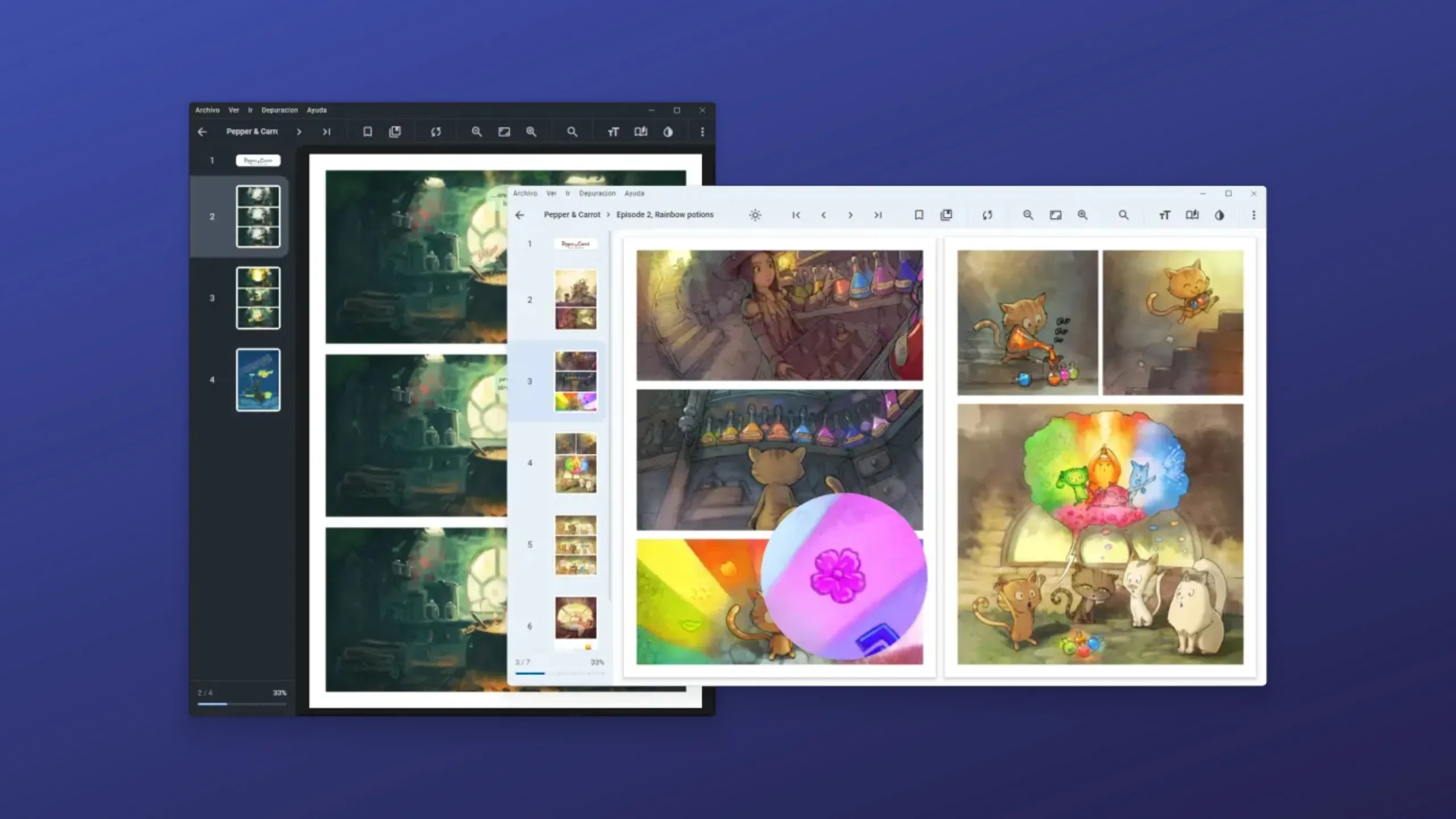 Instale o OpenComic no Ubuntu, Fedora, Debian e outras distribuições Linux com Flatpak 2 Imagem com a interface do OpenComic