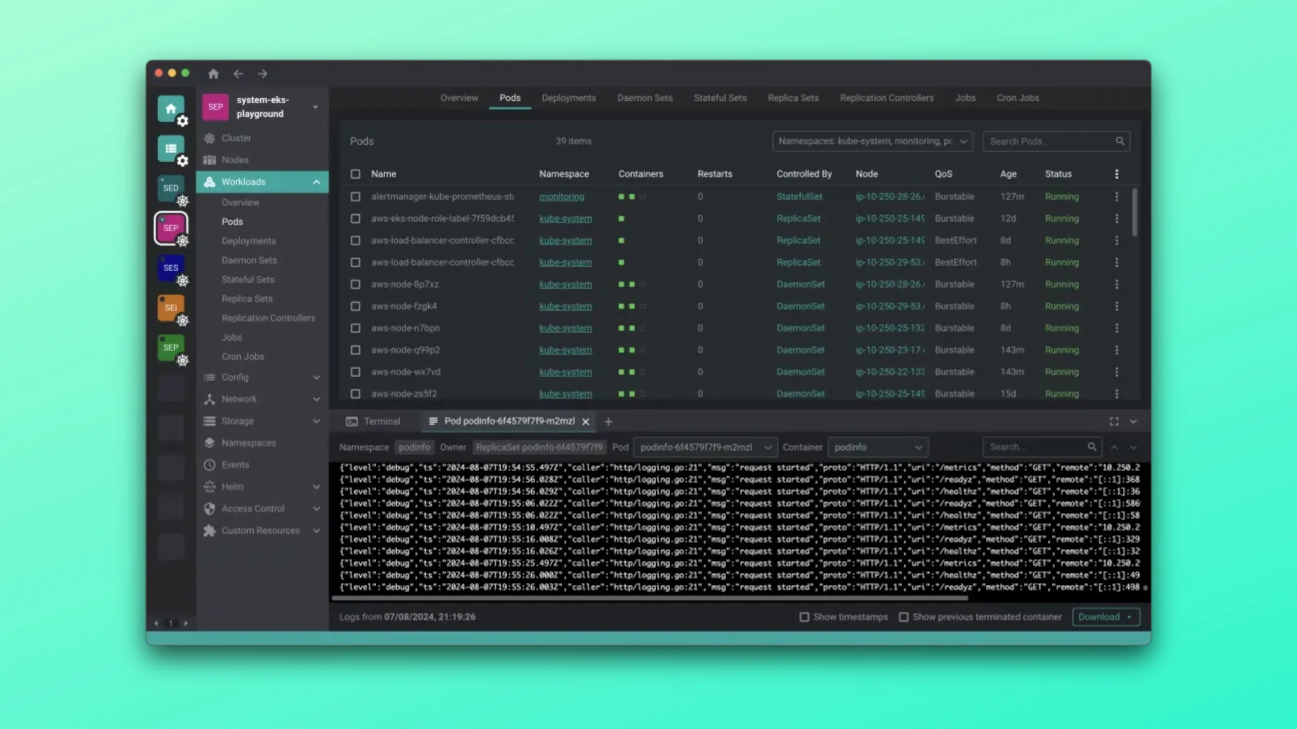 Instale o Freelens no Ubuntu, Fedora, Debian e outras distribuições Linux com Flatpak 2 Imagem com a interface do Freelens