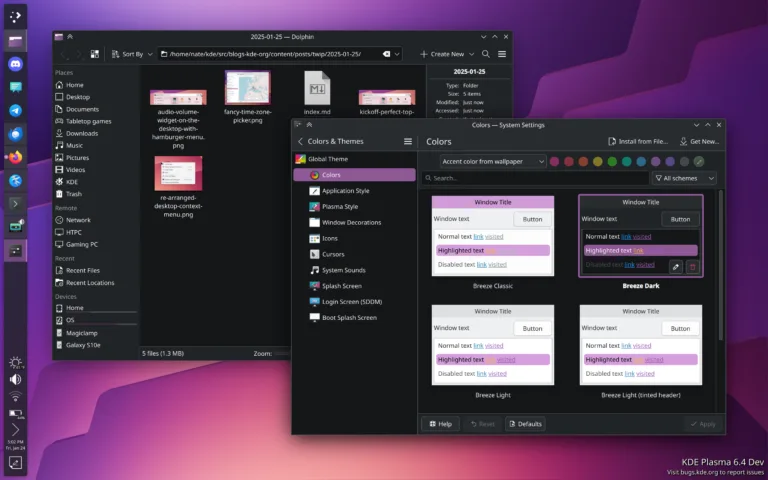 KDE Plasma 6.4: novos recursos e melhorias para a experiência do usuário