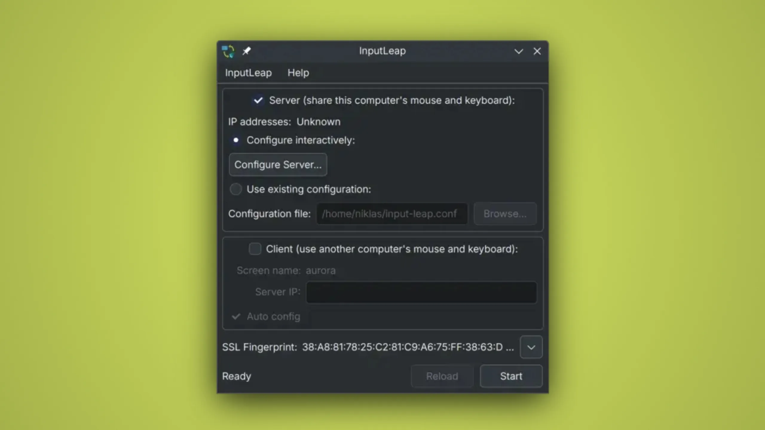 Instale o InputLeap no Ubuntu, Fedora, Debian e outras distribuições Linux com Flatpak 2 Imagem com a interface do InputLeap