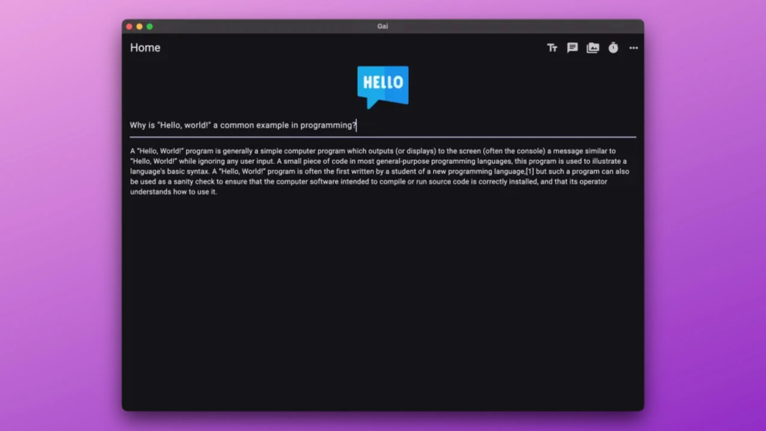 Imagem com a interface do Gai