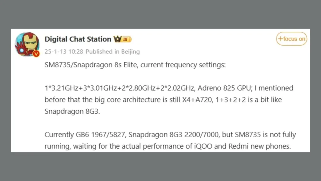 Snapdragon 8s Elite