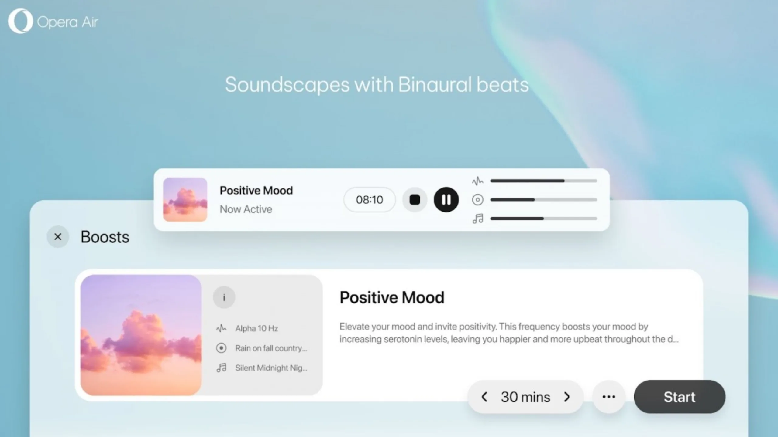 Opera Air revoluciona a navegação com mindfulness e relaxamento 2 Opera Air