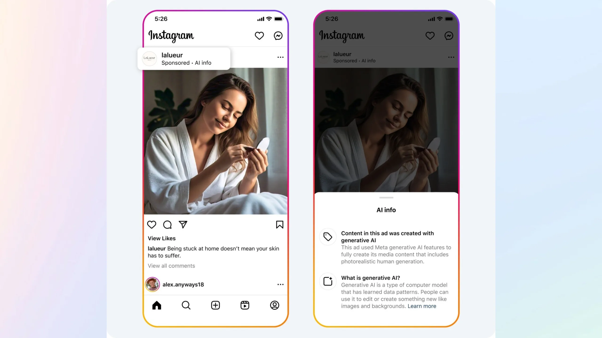 Rótulos mais visíveis para anúncios feitos por IA no Facebook e Instagram 2 Anúncios IA Instagram