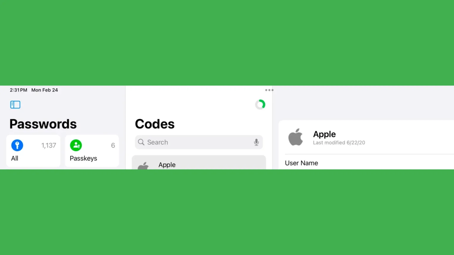 iOS 18.4 adiciona contagem regressiva para códigos no aplicativo Senhas da Apple 1 QdFPgGDn ios 18 4 contagem regressiva senhas