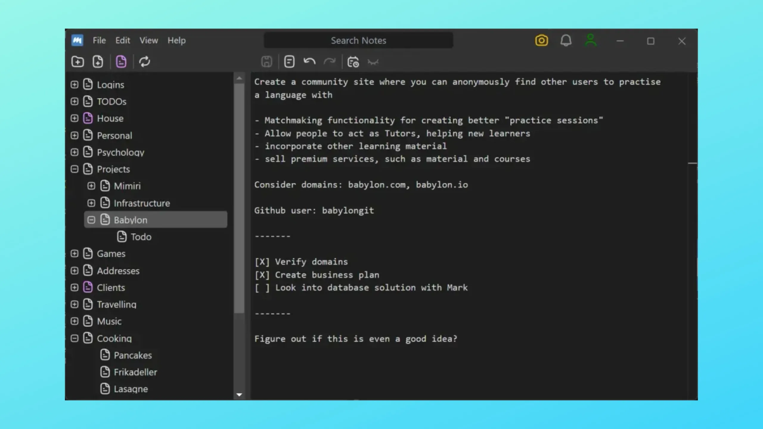 Instale o Mimiri Notes no Ubuntu, Fedora, Debian e outras distribuições Linux com Flatpak 2 Imagem com a interface do Mimiri Notes