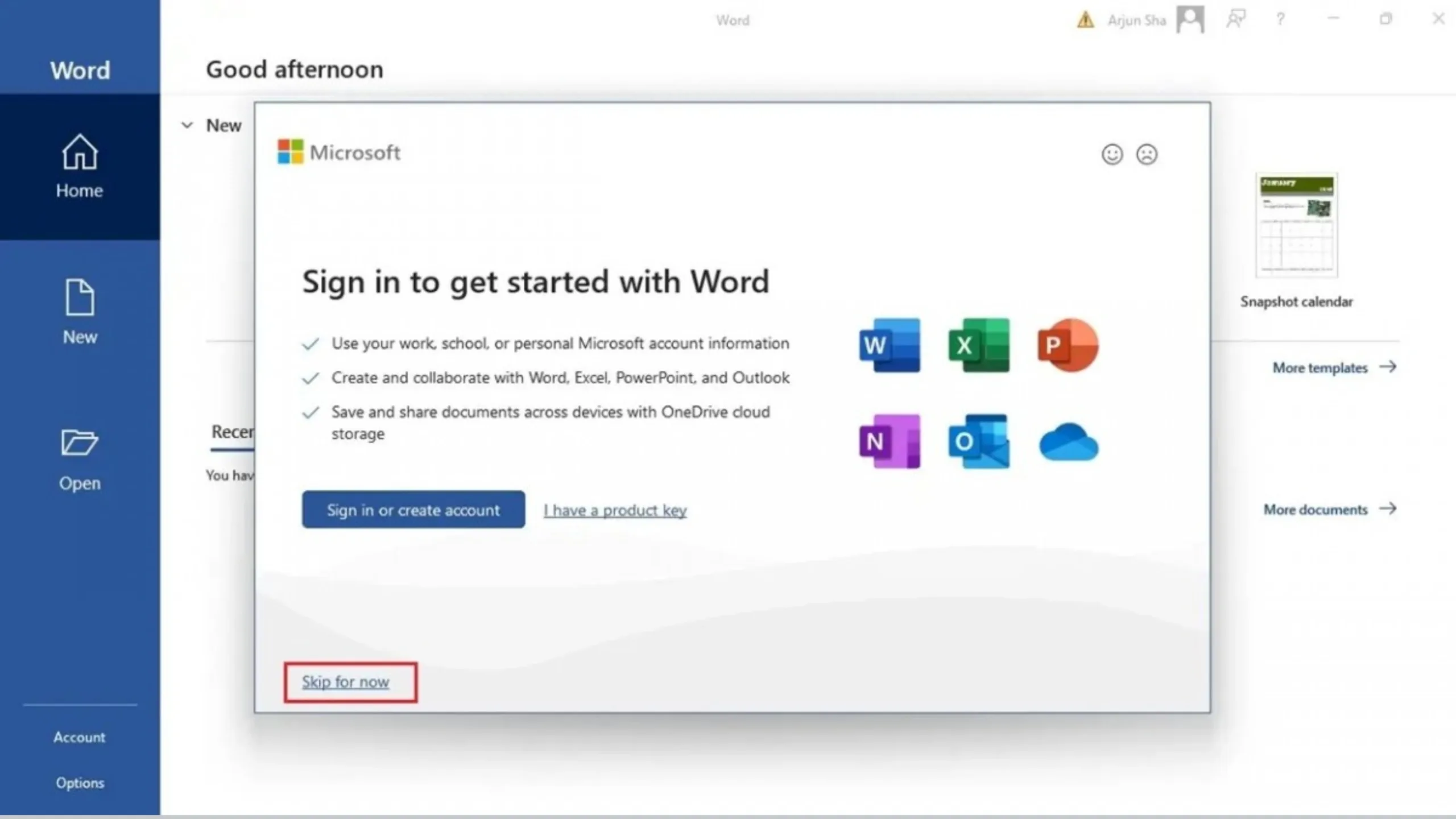 Microsoft Office gratuito com anúncios