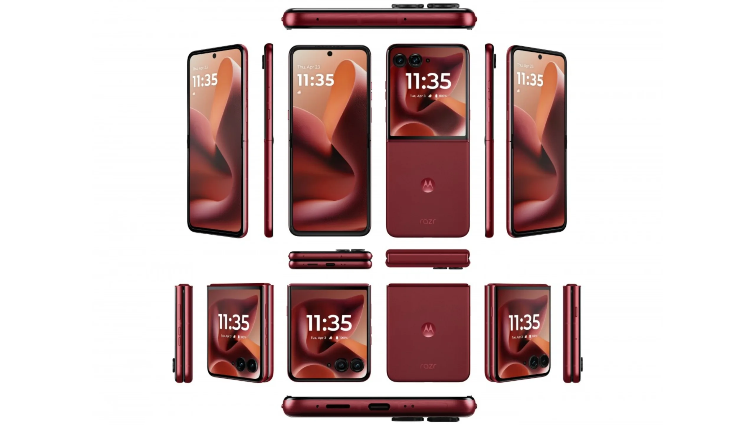 Motorola Razr 60 Ultra vaza em novo tom de vermelho 2 Motorola Razr 60 Ultra