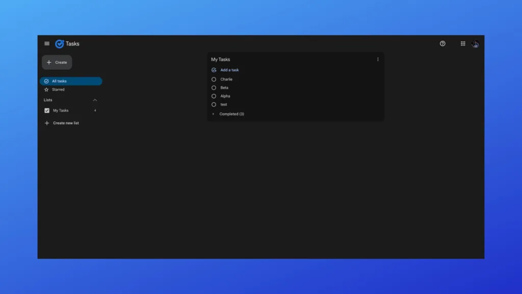 Google Tasks site