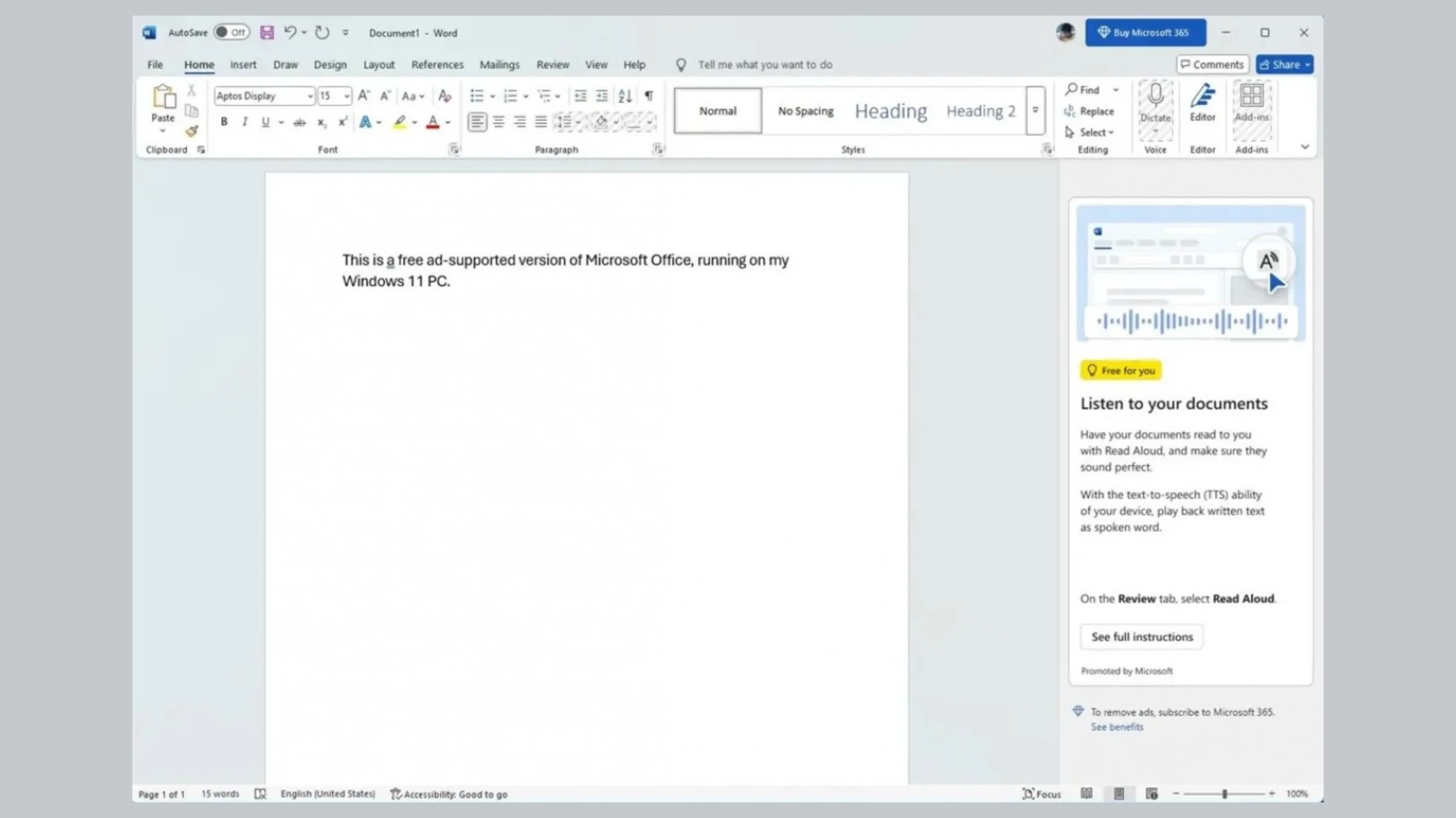 Versão gratuita do Office para Windows tem anúncios e limitações 2 Microsoft Office gratuito com anúncios
