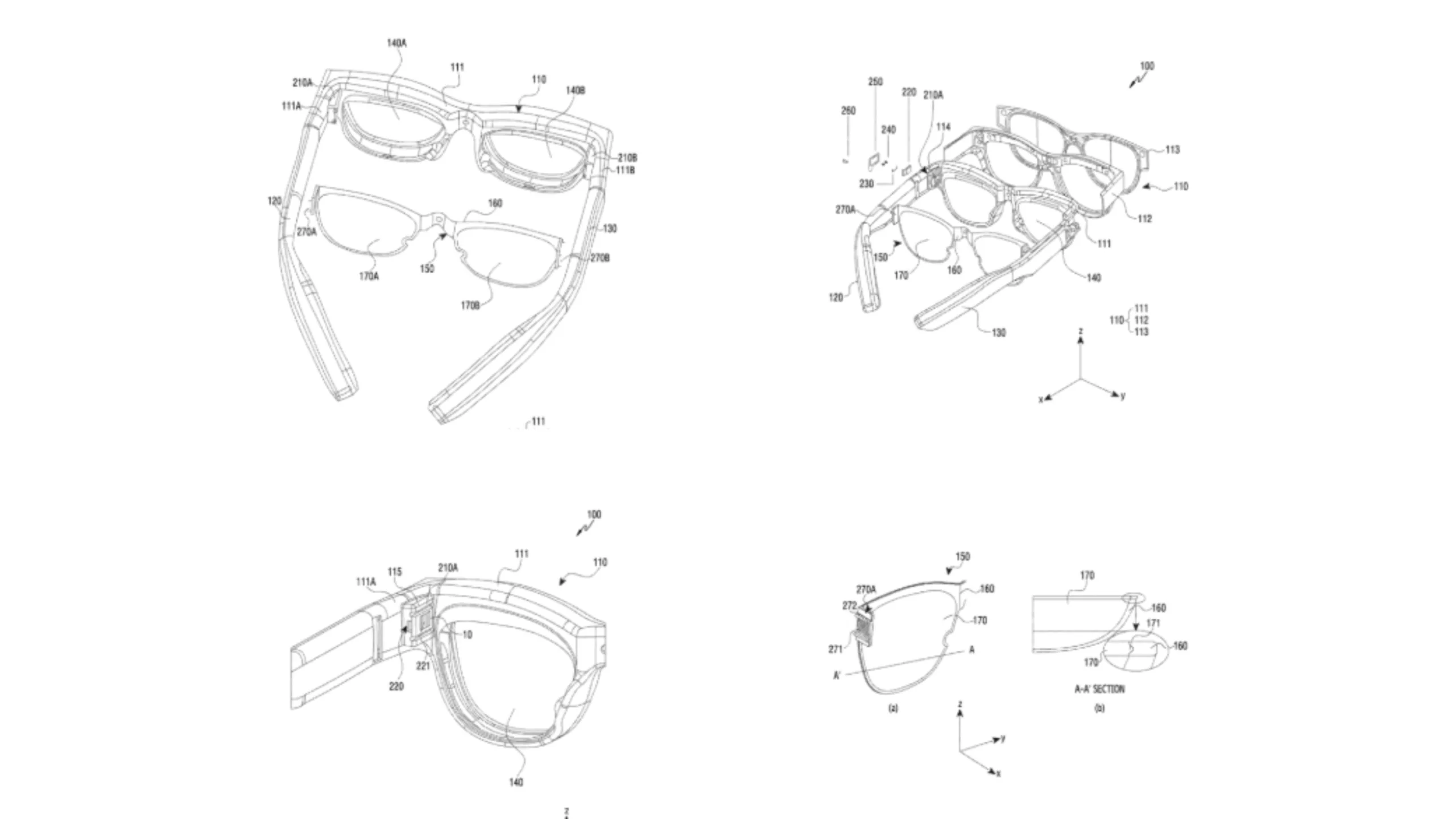 Óculos inteligentes da Samsung podem contar com lentes de prescrição autoajustáveis 2 Óculos inteligentes Samsung