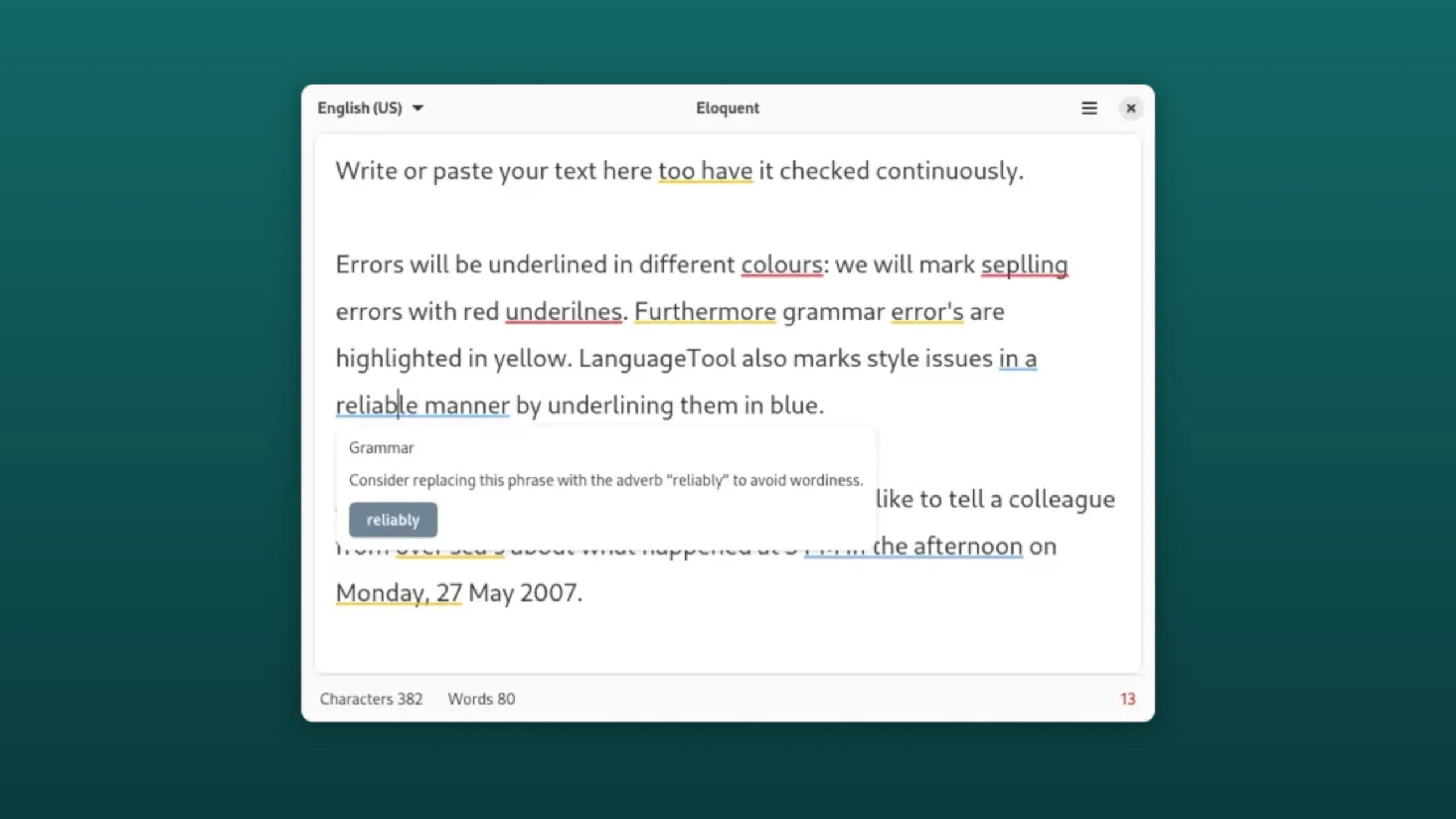 Instale o Eloquent no Ubuntu, Fedora, Debian e outras distribuições Linux com Flatpak 2 Imagem com a interface do Eloquent