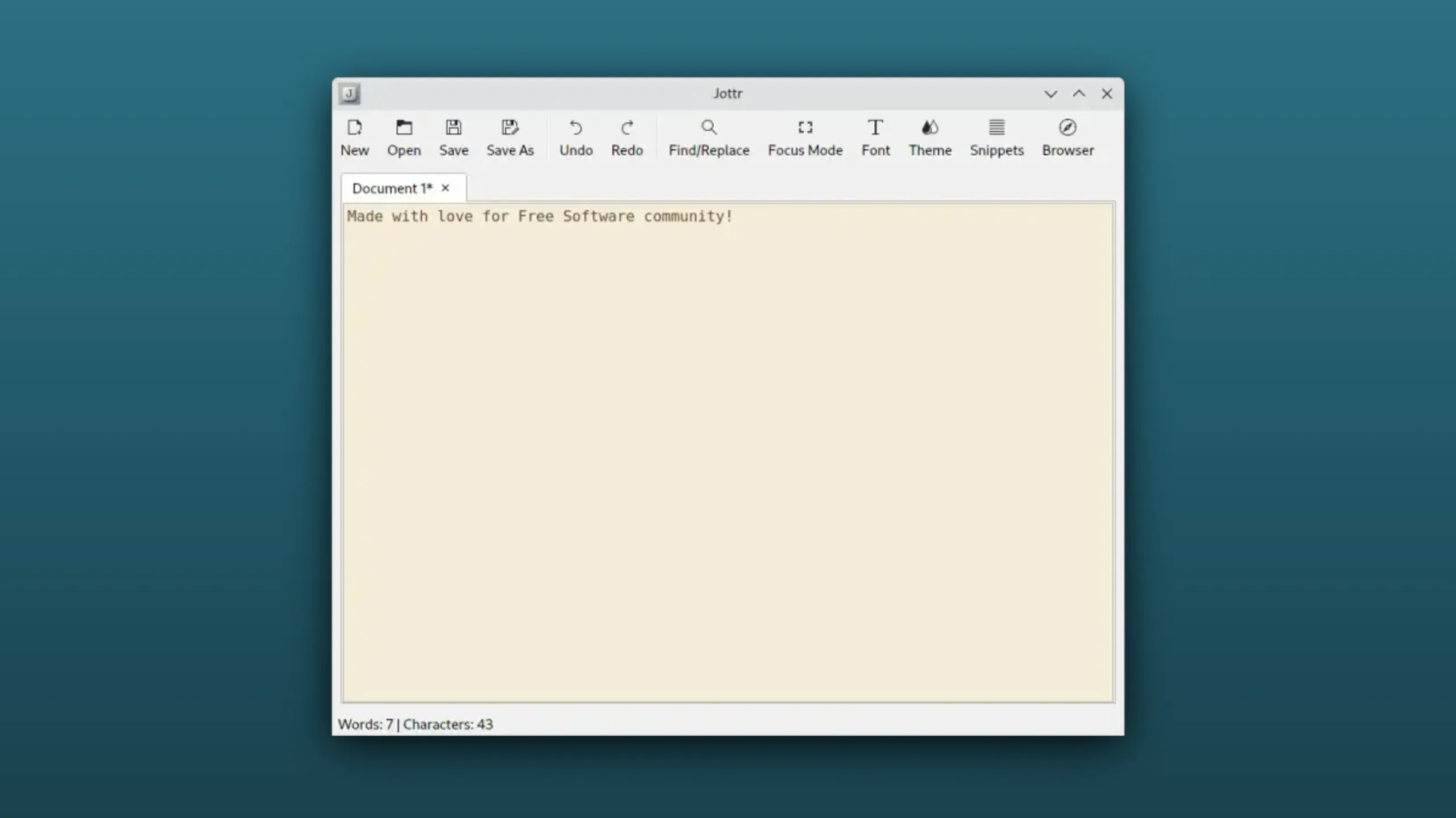 Instale o Jottr no Ubuntu, Fedora, Debian e outras distribuições Linux com Flatpak 2 Imagem com a interface do Jottr
